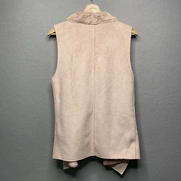 Marc New York Andrew Marc Womens Faux Fur Vest M Pink - Picture 6 of 7